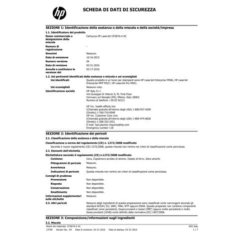 Toner 87A HP nero  CF287A